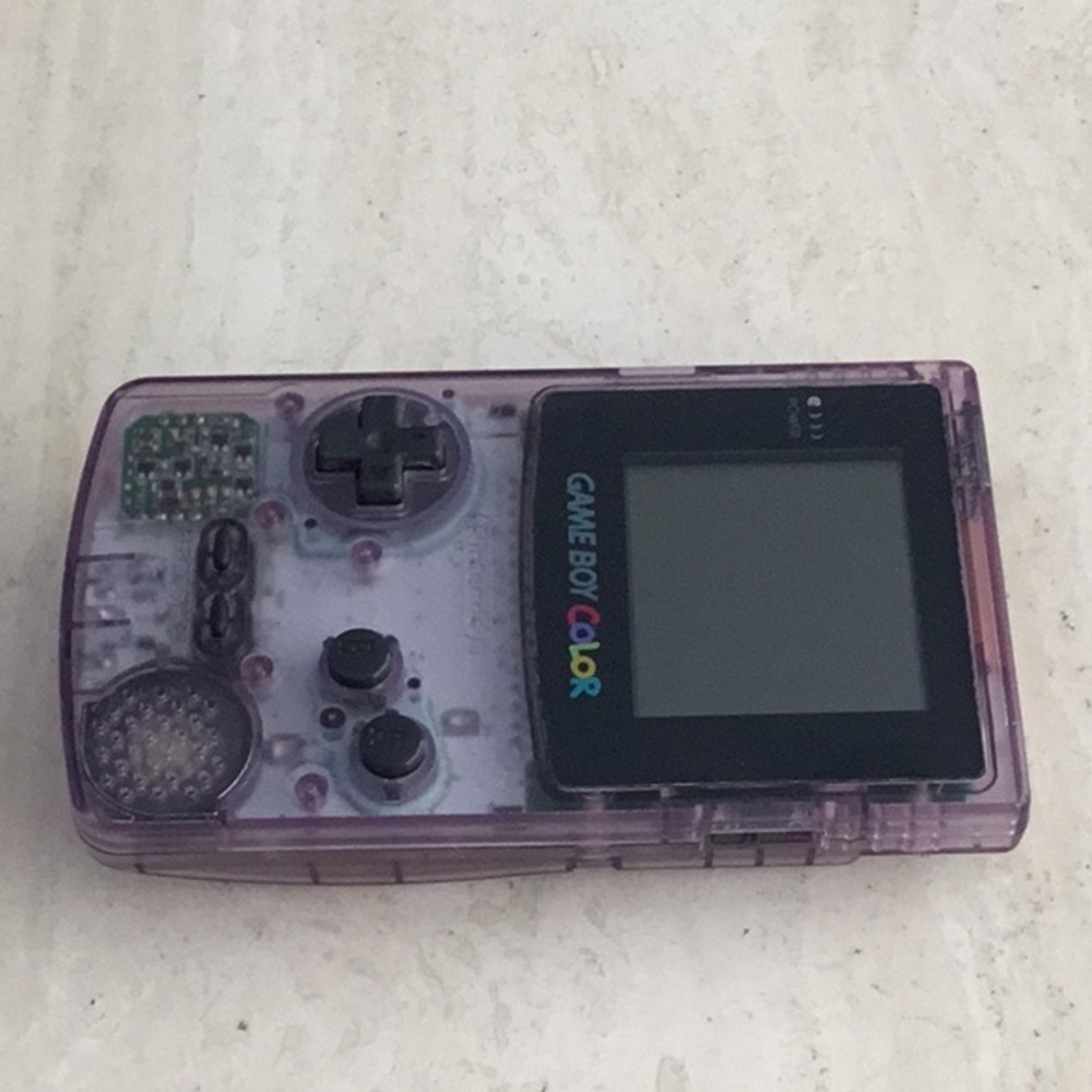 Gameboy Color System Clear Atomic Purple Console Handheld Nintendo Game Boy - Picture 8 of 12